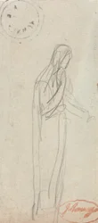 立つ女性の像