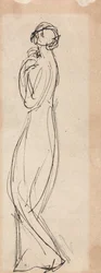 立つ女性の像