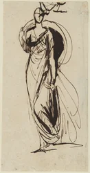 ブルケリー子爵夫人の肖像画の下絵