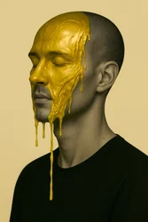 ゴールデン・スタティック、2025年（キャンバスにアクリル画）