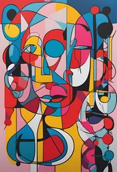 鮮やかな反射、2024年（キャンバスにアクリル）