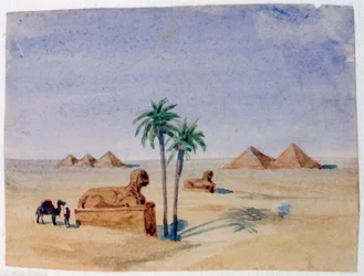 スフィンクスとピラミッド、ギザII、1820-1876