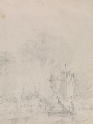 ウェストン氏の家の近くの柳の木