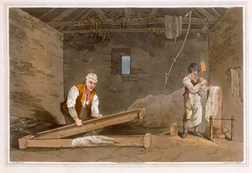 ロビンソンと息子、リーズによって1814年に公開されたロバートハヴェル長老によって彫刻されたラインスウィングラー