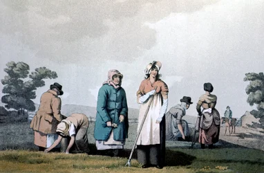 Lowkers - とうもろこしの草取りをする女性、1814 年