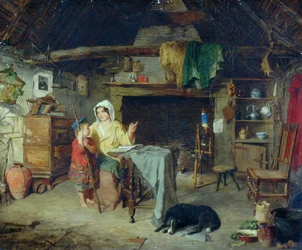 エトリック。 1858年に母親から第一印象を受け取った羊飼いの少年