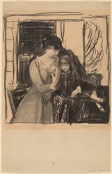 アンと母親、1917年。