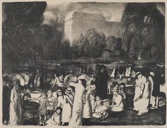 公園で、光、1916