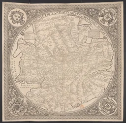 ロンドン近郊のポストロードの地図