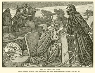 墓の中の男たち」（エングレービング