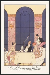 Falbalas and Fanfreluches, Almanac for 1925: "La gourmandise", by George Barbier, print