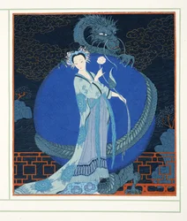 中国のトゥーランドット姫、Personages de Comedie、パブから。 1922年（ステンシルプリント）