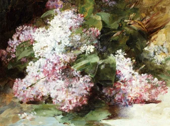 ライラック。ジョルジュ・ジャンナン（1841-1925）の絵画 個人蔵。