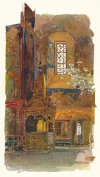 「ヤロスラフの聖ニコラス教会の内部」、1900年頃、1905年