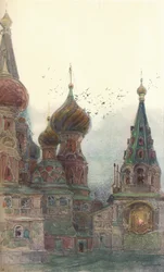 Vasili Blazhenni教会、モスクワ、c1900、1905
