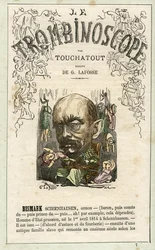BISMARCK Otto Eduard Leopold von Bismarck-Schoenhausen (1815-1898), - Leon-Charles Bienvenu (1835-1910)による風刺的政治雑誌「Le Trombinoscope」の挿絵。