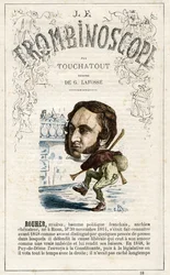 Eugene ROUHER (1814-1884) - Leon-Charles Bienvenuによる政治風刺定期刊行物 "Le Trombinoscope "の挿絵。