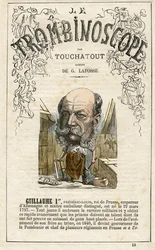 Guillaume Ier - GUGLIELMO I - Leon-Charles Bienvenuによる風刺政治定期刊行物「Le Trombinoscope」の挿絵。