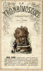 ジュール・ファーブル（1809-1880）の挿絵。レオン＝シャルル・ビエンヴニュによる風刺政治定期刊行物『トロンビノスコープ』より。