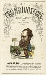 ルイ＝フィリップ＝アルベール・オルレアン・ド・パリ伯爵（1838-1894） レオン・シャルル・ビエンヴニュ（1835-1910）の政治風刺定期刊行物『トロンビノスコープ』の挿絵。