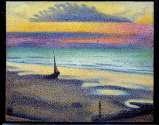 ヘイスト（Knokke-HeistまたはKnokke-Heist、ベルギー）のビーチ。絵画 ジョルジュ・ルメン（1865-1916） Ec.ベル。