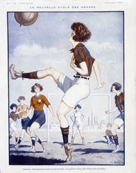 女子サッカー-1922年2月号「ラ・ヴィ・パリジェンヌ」に掲載（印刷物）