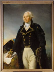 モーゼル軍総司令官ヴァルミー公フランソワ・クリストフ・ケレルマン（1735-1820）の肖像 ジョルジュ・ルジェ（1784-1869）による絵画 1792年 薄さ。1,35 x 1 m