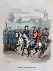 「イブラヒム・パシャによるミリタリー・レビュー、シャン・ド・マルス、パリ」、c1846 1847