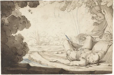 シスベが死んだピラモスを発見