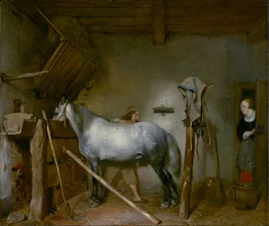 厩舎の馬、1652-54年頃