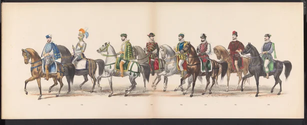 ライデン学生のマスカレード、1870年（プレート13） 1870 年 6 月 7 日にライデン学生団のメンバーが開催した衣装を着た行進。