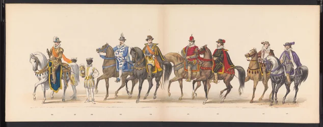 ライデン学生のマスカレード、1875年（プレート10） 1875 年 6 月 15 日にライデン学生団のメンバーが開催した仮面舞踏会。