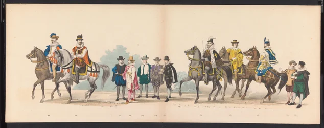 ライデン学生のマスカレード、1875年（プレート11） 1875 年 6 月 15 日にライデン学生団のメンバーが開催した仮面舞踏会。