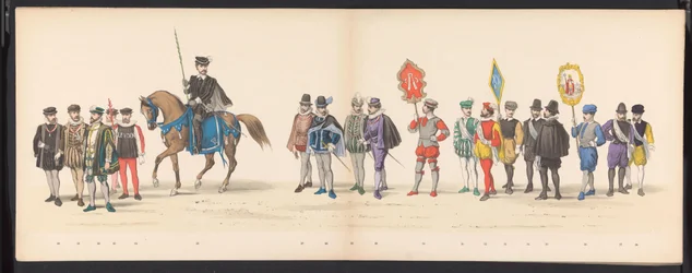 ライデン学生の仮面舞踏会、1875年（プレート2） 1875 年 6 月 15 日にライデン学生団のメンバーが開催した仮面舞踏会。