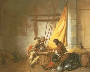 Tric-Tracを使用する兵士、1653年
