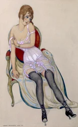下着姿の女性
