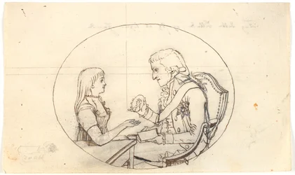 フレデリック皇太子と皇太子 (Chr. VIII) は故ソフィー・フレデリック皇太子妃の肖像を示しています