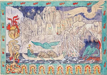 巨人の巣 - Munthe, Gerhard (1849-1929) - 1892 - 水彩、グワッシュ、紙 - 78,5x112,9 - 国立美術館、オスロ