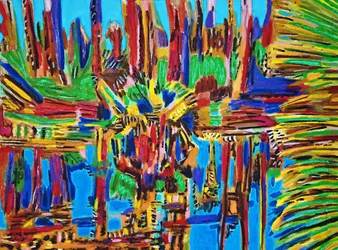 Estuario Abstracto II, .2018 （キャンバスに油彩）