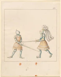 Freydal、The Book of Jousts and Tournament of Jousts and Tournament of Emperor Maximilian I: Combats on Foot (Jousts)(Volume III): Plate 163