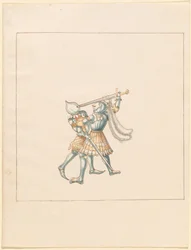 Freydal、The Book of Jousts and Tournament of Jousts and Tournament of Emperor Maximilian I: Combats on Foot (Jousts)(Volume III): プレート 160