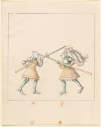 Freydal、The Book of Jousts and Tournament of Jousts and Tournament of Emperor Maximilian I: Combats on Foot (Jousts)(Volume III): プレート 149
