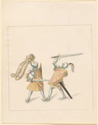 Freydal、The Book of Jousts and Tournament of Jousts and Tournament of Emperor Maximilian I: Combats on Foot (Jousts)(Volume III): プレート 161