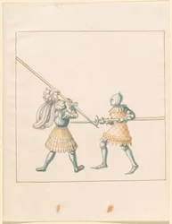 Freydal、The Book of Jousts and Tournament of Jousts and Tournament of Emperor Maximilian I: Combats on Foot (Jousts)(Volume III): Plate 147