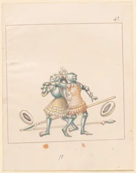 Freydal、The Book of Jousts and Tournament of Jousts and Tournament of Emperor Maximilian I: Combats on Foot (Jousts)(Volume III): プレート 152