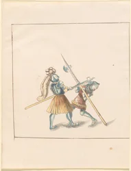 Freydal、The Book of Jousts and Tournament of Jousts and Tournament of Emperor Maximilian I: Combats on Foot (Jousts)(Volume III): プレート 142