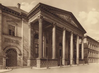 ライネ宮殿、ハノーファー（モノクロ写真）