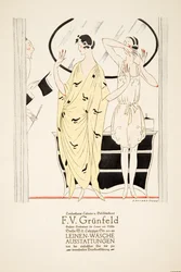 F.V.グランフェルト "の広告、Styl, pub.1922より（ポショワール版画）