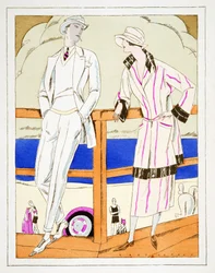 Ammeer、Gerard BresserによるOutfits、Styl, pub.1922より（ポショワールプリント