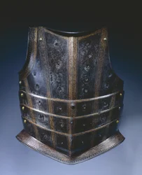 ハッサーの胸当てからの胸当て、c.1580（エッチングおよび金メッキ鋼）